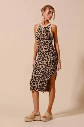 So Me Madison Dress In Leopard