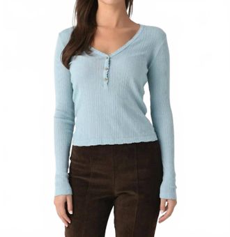 Velvet Womens Winona Long Sleeve Button Knit Top In Ceramic