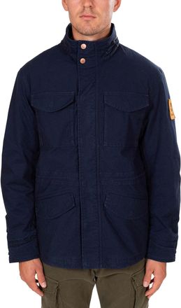 Timberland Mens Jacket with Logo Patch, blue, M