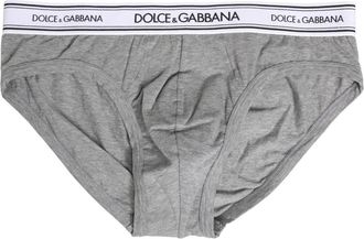 Dolce & Gabbana Bottoms, male, Gray, Size: S Midi Brief