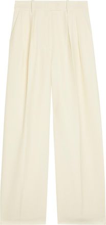 Anine Bing Lou Wide-leg Woven Trousers - Ecru - 42 (UK14 / L)