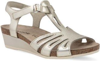 Naot Starlet Wedge Sandal in Gold Radiant Leather at Nordstrom, Size 11Us