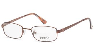 Guess Womens Rectangle Framed Glasses In Brown