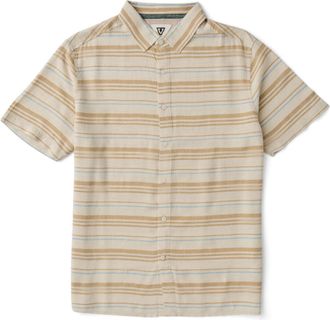 Vissla Mens Grad Stripe Woven Shirt Khaki XXL