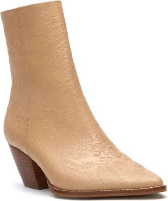 Matisse Footwear Womens Caty Bootie In Natural Paisley Leather