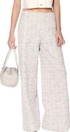 Walter Baker Sandro Tweed Wide Leg Pants in Lilac Tweed at Nordstrom Rack, Size 12