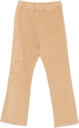 Purple elasticated-waistband track pants - Neutrals