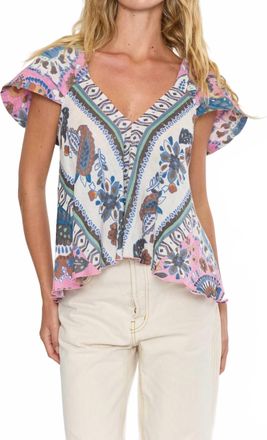 Raga Farrah V-Neck Top In Fuchsia