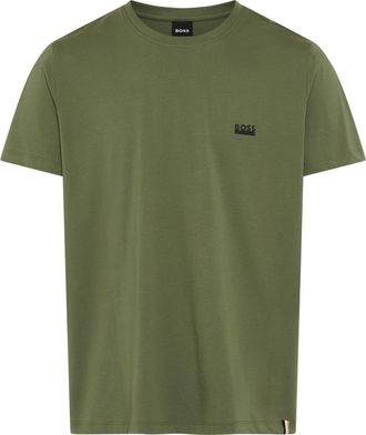 HUGO BOSS T-Shirt BOSS, Herren, Gr. XXL, open gr&uuml;n 350, Jersey, Obermaterial: 100% Baumwolle, regular fit normal, Rundhals, abgesteppte Kante, Shirts T-Shirt, R