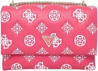 Guess Deesa Logo - Dames - Schoudertassen - Roze - ONE Size - Leer - Tassen