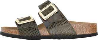 Birkenstock Sydney Cushion Buckle Sandalen - Dames - Sandalen - Groen - 38 EU - Schoenen
