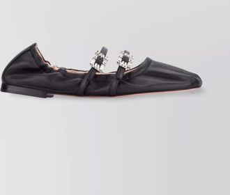 Roger Vivier leather strap ballerina flats