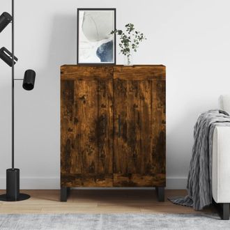 vidaXL Vidaxl - Aparador De Madera De Ingenier&iacute;a Roble Ahumado 69,5x34x90 Cm