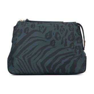 Pinko Beauty Case Classic - Dames - Toilettassen - Blauw - ONE Size - Leer - Tassen