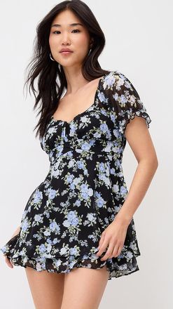 Twik Womens Floral chiffon minidress