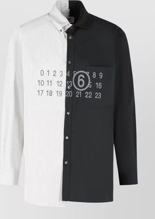 Maison Margiela cotton color block shirt