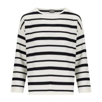 Max Mara Locusta Pullover - Dames - Ronde hals truien - Wit - S - Katoen - Truien & Vesten