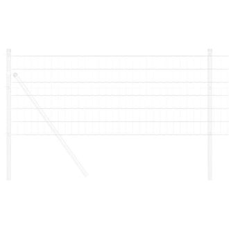 Berkfield Home Modern Euro Fence 0.8x25 m Galvanised Steel in Silver