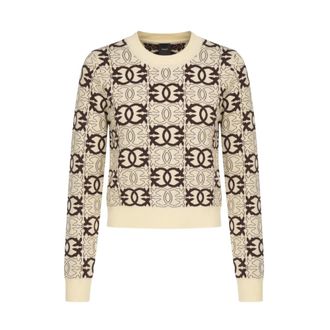 Pinko Gypsies Cropped Knit - Knitwear - Mujer - Beige - S