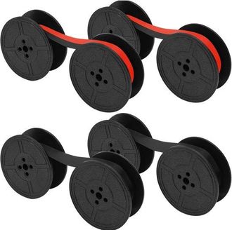 No Brand Cintas Para M&aacute;quinas De Escribir - Para M&aacute;quinas De Escribir Inglesas Antiguas - Cintas De Tinta Negra Y Roja - Cintas De Repuesto De Doble Carrete - 