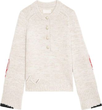 Zadig&Voltaire Halty jumper - women - Cashmere/RWS Merino Wool - S - Neutrals