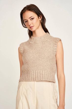 Mirth Marin Shell Vest In Graham Cracker