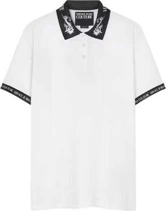 Versace Jeans Couture Watercolor Polo in Wit - Heren - Polos - Wit - S - Tops