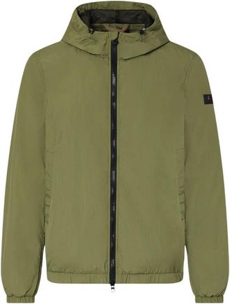 Peuterey Windbreaker - Heren - Zomerjassen - Groen - S - Nylon - Jassen