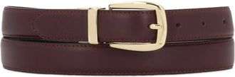 Kazar Dubbelzijdige leren damesriem met gouden details - Dames - Riemen - Bruin - 110 CM - Leer - Accessoires