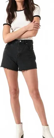 Rolla's Mirage High Waist Shorts In Stone Black
