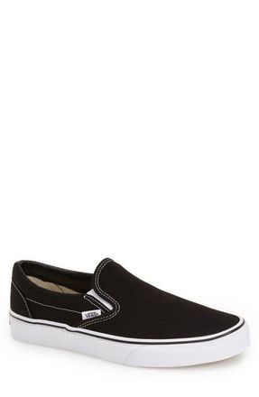 Vans Classic Slip-On Sneaker in Black at Nordstrom, Size 11.5 Womens