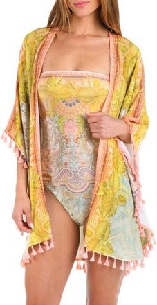 Sunshine 79 Dreamland Tassel Trim Cover-Up in Beige Multi at Nordstrom Rack