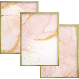 OEM P&oacute;sters Rosas, P&oacute;steres, Arte De Pared, Glamuroso Juego De Dormitorio Dorado