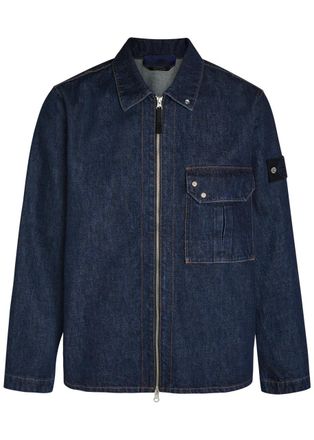 Stone Island Denim Overshirt - Blue - XL