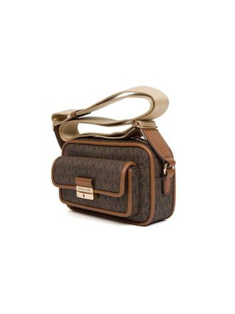 Michael Kors Womens Crossbody Bag Brown 89.coated Canvas Polyester Crossbody-bags