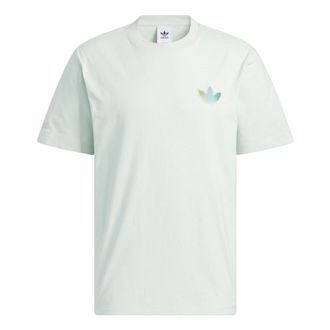 adidas Short Sleeve Classic Graphic T-shirt Asia Sizing Linen Green IK8682