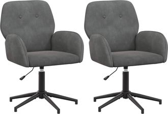 vidaXL Sillas De Escritorio Giratorias 2 Uds. 54 X 55 X 90 Cm Vidaxl