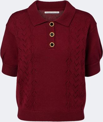 Alessandra Rich Virgin wool polo sweater