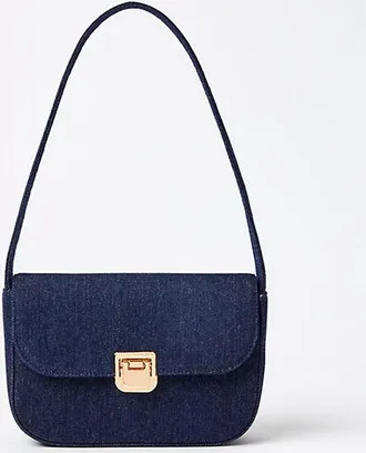 トートバッグ J. W. Anderson Belt Tote Blue Boiled Wool Shoulder Bag Jw Anderson J. W. Anderson Belt Tote Blue Boiled Wool