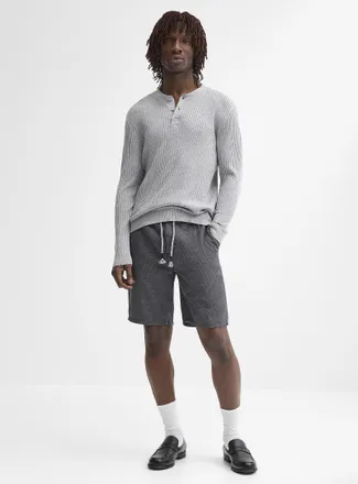 Projek Raw Mens Houndstooth-like knit Bermuda Shorts