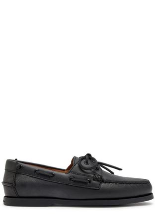 Polo Ralph Lauren Merton Grained Leather Loafers - Black - 12 (IT45 / UK11)