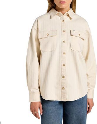 Lee Classic Crewneck Sweatshirt Lange Mouwen Offwhite