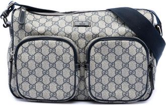 Gucci Pre-owned Gucci GG Supreme Double Pocket Crossbody Ladies ZT4A1MKQA00Y3STY