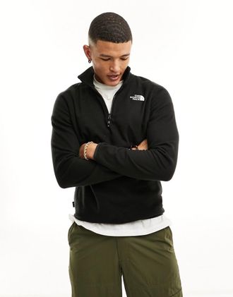 The North Face Glacier 100 - Pile nero con zip corta