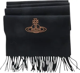 Vivienne Westwood Sciarpa Lunga Ricamata - - Accessories - Donna - Nero - ONE SIZE