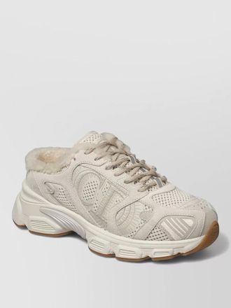 Dior mesh panel sneakers rubber sole design