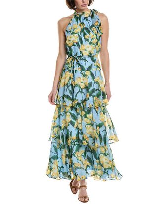 Julia Jordan Printed Chiffon Maxi Dress