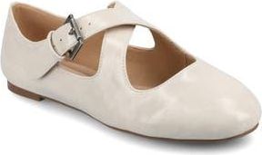Journee Collection Ivanna Mary Jane Flat in Bone at Nordstrom Rack, Size 6.5