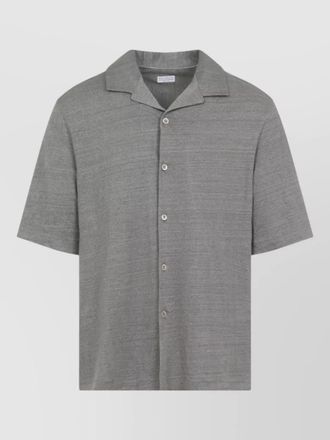 Brunello Cucinelli short sleeve shirt lightweight spread collar