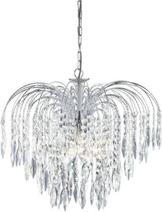 Searchlight Searchlight - Waterfall - L&aacute;mpara De Ara&ntilde;a De Cristal De 5 Luces Con Acabado Cromado, E14